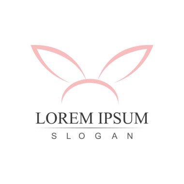 Tavşan şablonu vektör resimleme tasarımı