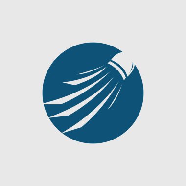 Badminton Spor Takımı Şampiyonası Logo illüstrasyon tasarım şablonu