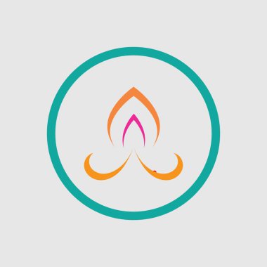 Geleneksel mutlu diwali kutlaması teması üzerine vektör logosu çizimi