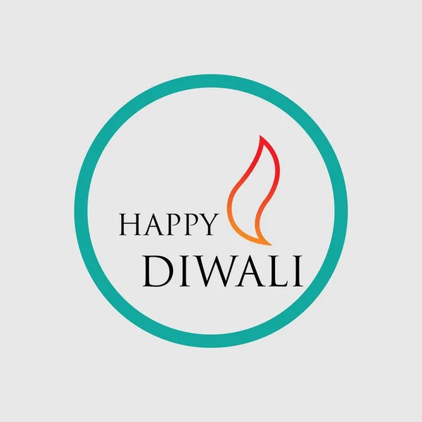 Vector Logo Illustration Theme Traditional Celebration Happy Diwali — Stock Vector