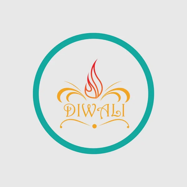 Vektorové Logo Ilustrace Téma Tradiční Oslavy Šťastný Diwali — Stockový vektor