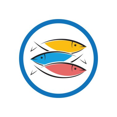 balık logosu vektör çizim şablonu
