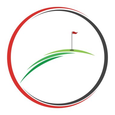 Golf logosu çizim şablonu
