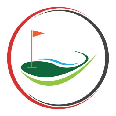 Golf logosu çizim şablonu