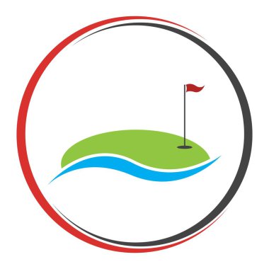 Golf logosu çizim şablonu