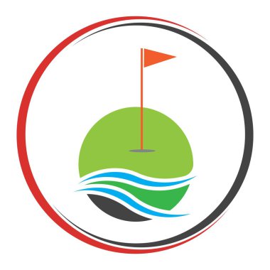 Golf logosu çizim şablonu