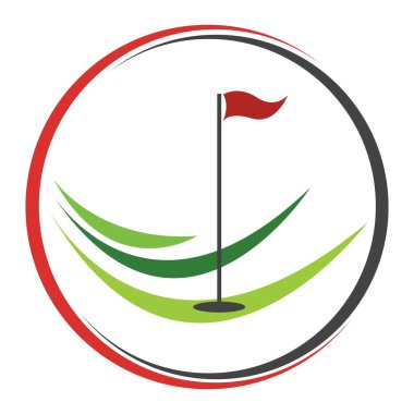 Golf logosu çizim şablonu