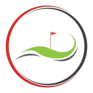 Golf logosu çizim şablonu
