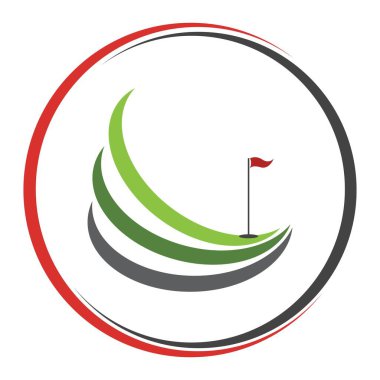 Golf logosu çizim şablonu