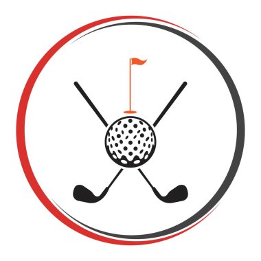 Golf logosu çizim şablonu