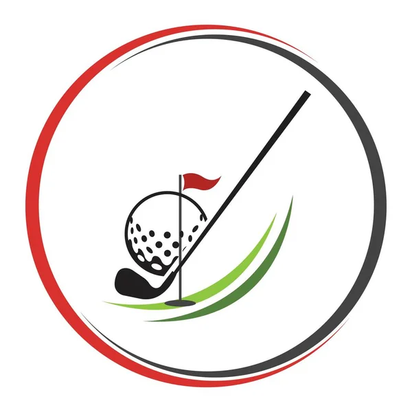 Golf Logo Illustratie Ontwerp Template — Stockvector