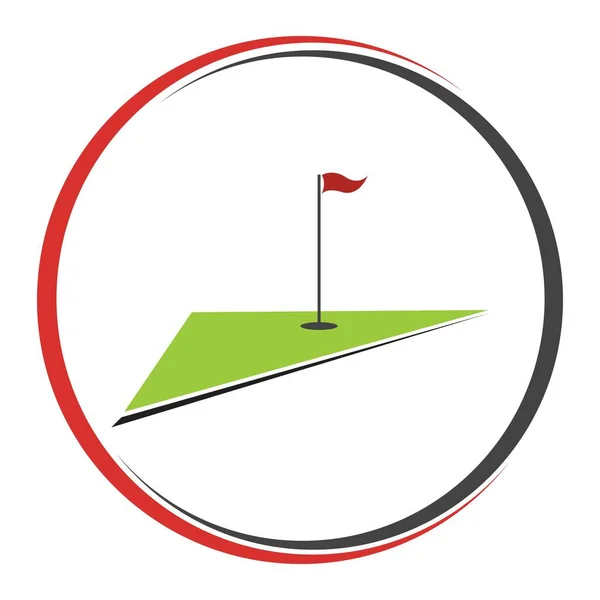 Golf Logosu Çizim Şablonu — Stok Vektör