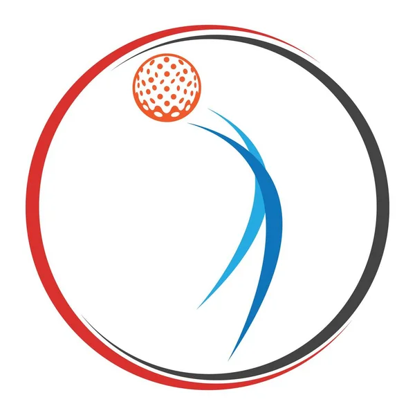 Modello Disegno Illustrazione Logo Golf — Vettoriale Stock