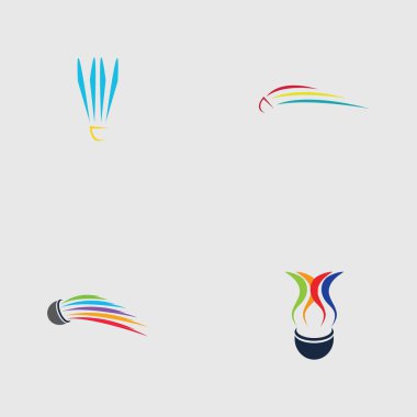 Badminton Spor Logosu tasarım şablonu