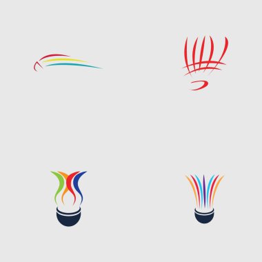 Badminton Spor Logosu tasarım şablonu