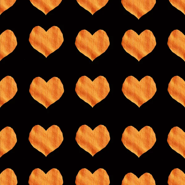 Złoty Wzór Serca Naturalną Fakturą Akrylem Symbolem Malowania Biżuterii Miłości — Zdjęcie stockowe
