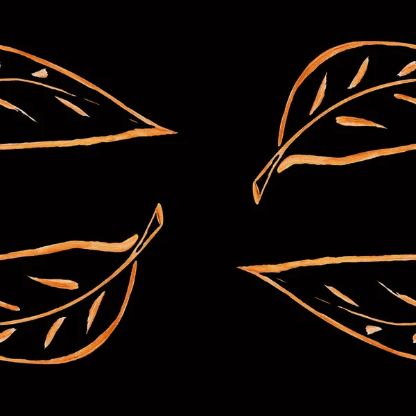 Petali Oro Sfondo Nero Logo Come Spilla Decorazione — Foto Stock