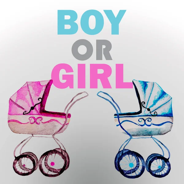 Eine Wiege Ein Kinderwagen Für Ein Neugeborenes Mädchen Oder Einen — Stockfoto