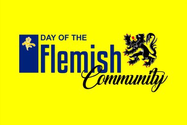 Flaman Topluluğu Günü, geçmiş şablonu Tatil konsepti