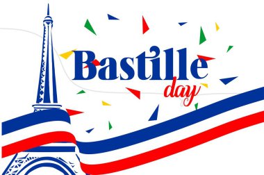 Bastille Günü arkaplan şablonu Tatil kavramı