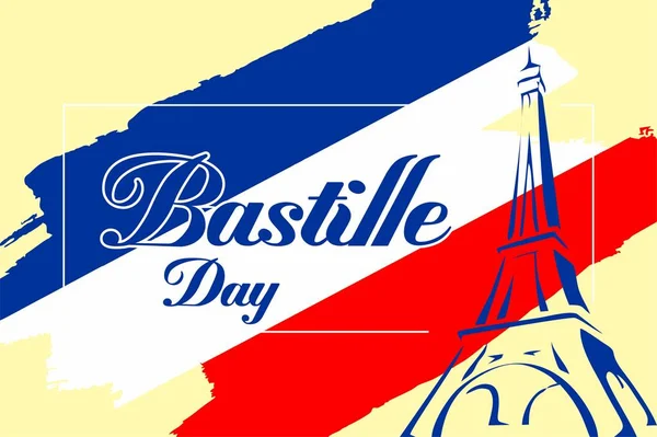 Bastille Day Background Template Holiday Concept — Stock Vector