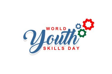  Dünya Gençlik Yetenekleri Günü, tatil konsepti. Arkaplan, web afişi, kart, poster, yazılı tişört şablonu