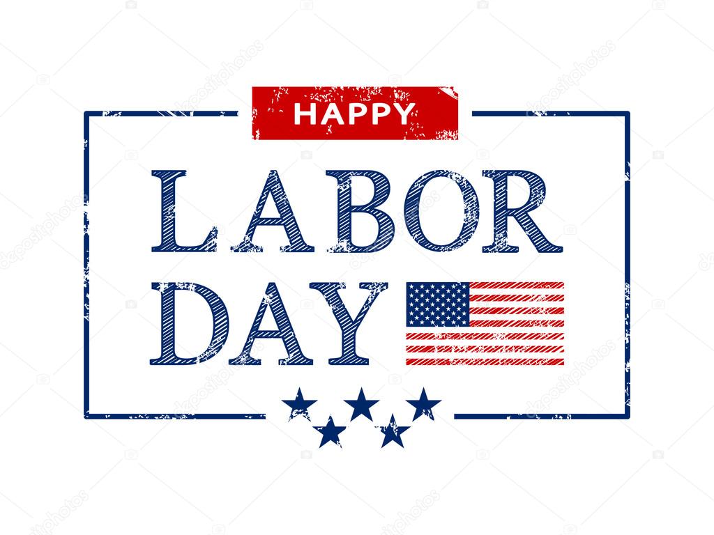 Labor Day label, icon. Vector illustration.