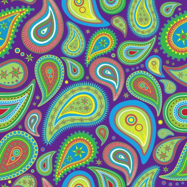 Tarzı mor bir arka plan üzerine desenli seamless modeli.