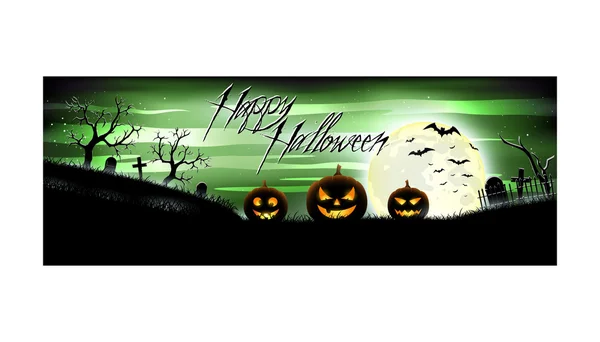 Boldog Halloween színes banner a webhelyek és a hálózatok egy — Stock Vector