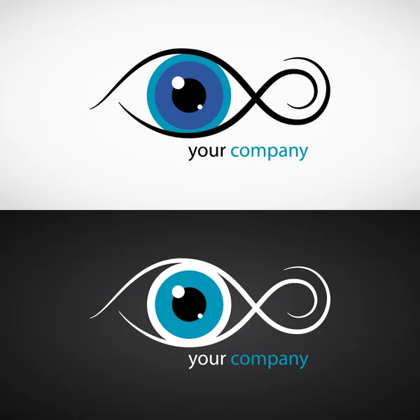 Logotipo de olho para uma empresa médica. Ilustração vetorial . — Vetor de Stock