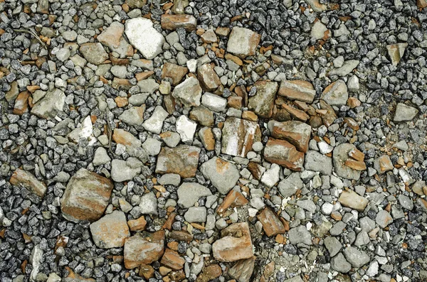 Bakgrund av konstruktion avfall sten tegel. — Stockfoto