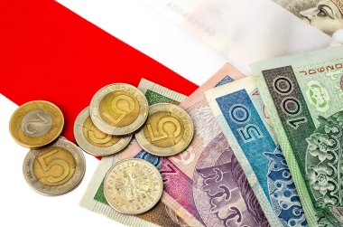 Polonya Zlotisi. Birçok banknot ve farklı mezhep sikkeleri
