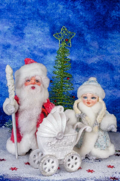 Noel Baba ve güzel Noel oyuncaklar.