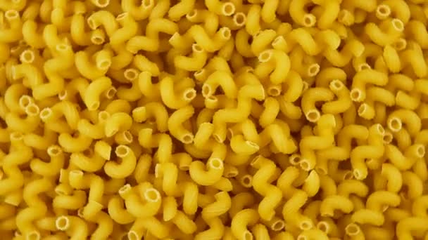 Sacco Pasta Secca Come Spirali Ruotare Cerchio Popolare Cucina Italiana — Video Stock