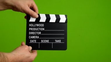 El çırpma tahtasıyla el çırp. Film yapımında sahnenin başlangıcı