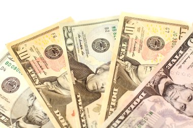 Dolar faturaları nominal değerinin 5 $ 10 $ 5, 10 ve 20 $ 20