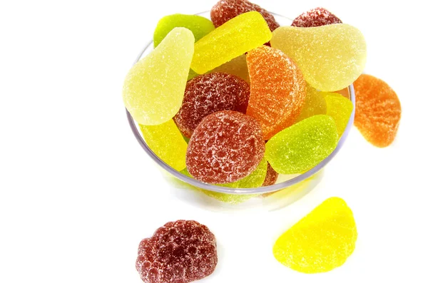 Multi-színes gyümölcs cukorka-ra egy lemez. — Stock Fotó