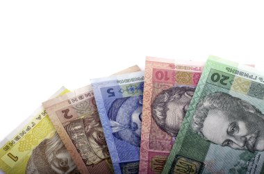 Yirmi-hryvnia, on hryvnia, beş hryvnia nominal değerli faturaları