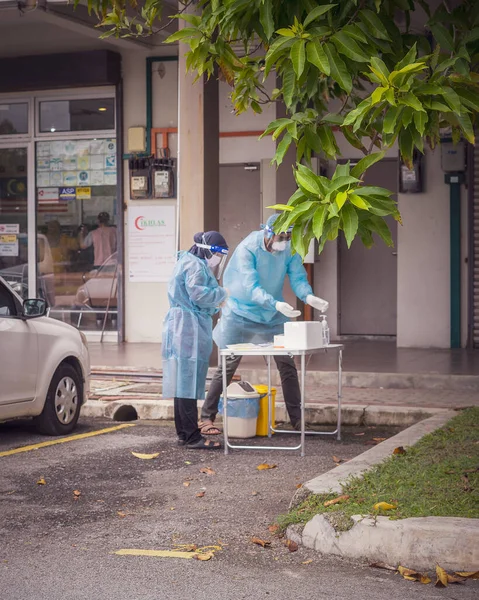 Bangi Malaysia Juli 2021 Gesundheitshelfer Bei Der Durchführung Von Covid — Stockfoto