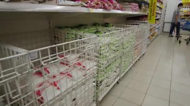 Bangi Malaisie Mars 2021 Prendre Farine Acheter Supermarché Lotuss — Video