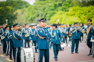 Putrajaya, Malezya - 31 Ağustos 2019; 62 Malezya Bağımsızlık Günü Geçidi sırasında Gençlik Kutlaması 31 Ağustos 2019 'da Dataran Putrajaya' da.