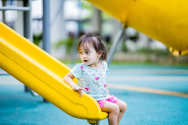 Colorful Outdoor Playground Toddler Playing — Stock Photo, Image