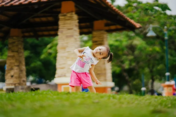 Pai Bonito Pouco Asiático Anos Idade Criança Bebê Menina — Fotografia de Stock