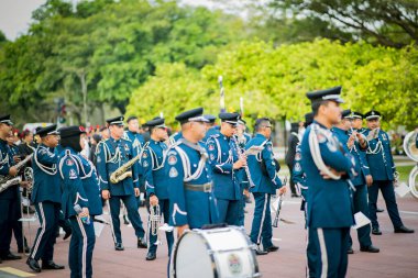 Putrajaya, Malezya - 31 Ağustos 2019; 62 Malezya Bağımsızlık Günü Geçidi sırasında Gençlik Kutlaması 31 Ağustos 2019 'da Dataran Putrajaya' da.