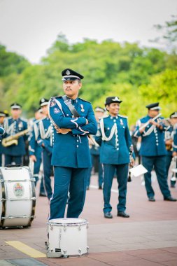 Putrajaya, Malezya - 31 Ağustos 2019; 62 Malezya Bağımsızlık Günü Geçidi sırasında Gençlik Kutlaması 31 Ağustos 2019 'da Dataran Putrajaya' da.