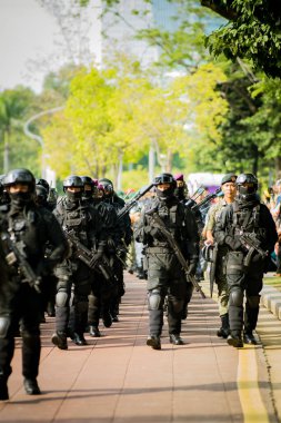 Putrajaya, Malezya - 31 Ağustos 2019: Dataran Putrajaya 'da 62. Malezya Bağımsızlık Günü sırasında.