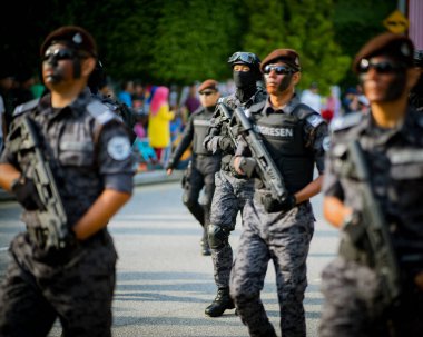 Putrajaya, Malezya - 31 Ağustos 2019: Dataran Putrajaya 'da 62. Malezya Bağımsızlık Günü sırasında.