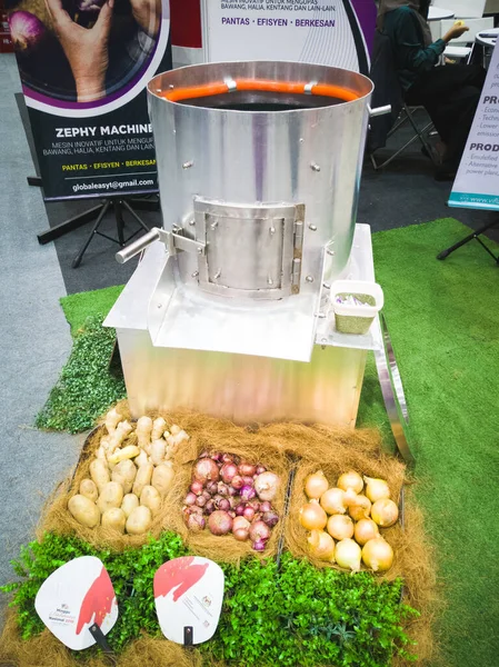 Serdang Malasia Agosto 2019 Máquina Zephy Para Pelar Cebollas Minggu — Foto de Stock