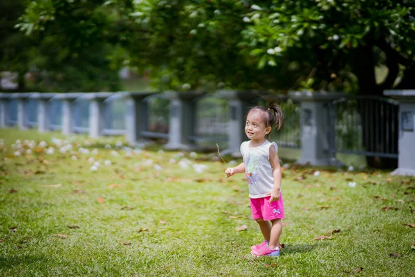 Baba Şirin Küçük Asyalı Yaşında Küçük Bir Kız Bebek — Stok fotoğraf