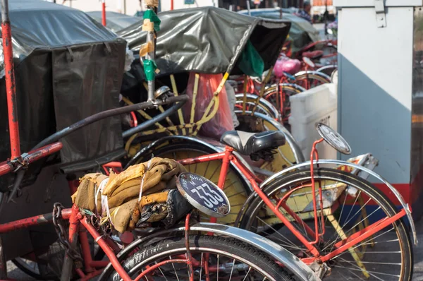 Georgetown Penang April 2019 Oldtimer Trishaw Haltestelle Neben Der Straße — Stockfoto